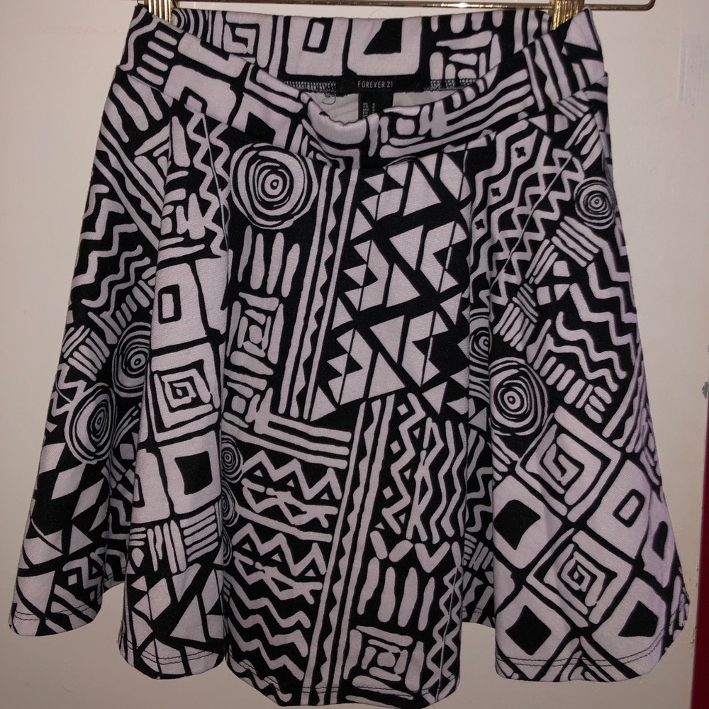 Forever 21 Geometric skater skirt
